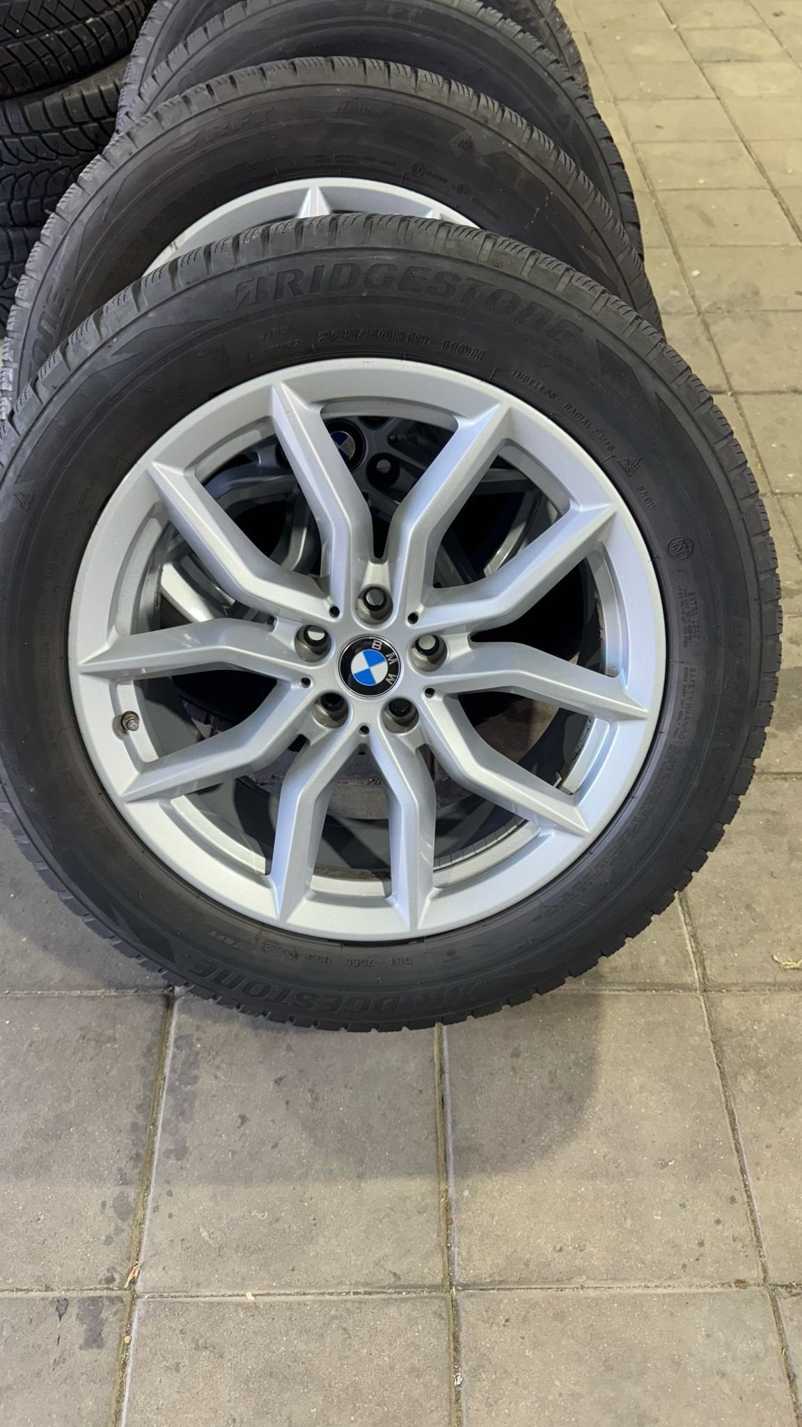 BMW X5 velgen met Bridgestone winterbanden 19 inch, Auto-onderdelen, 19 inch, Gebruikt, -, 265 mm
