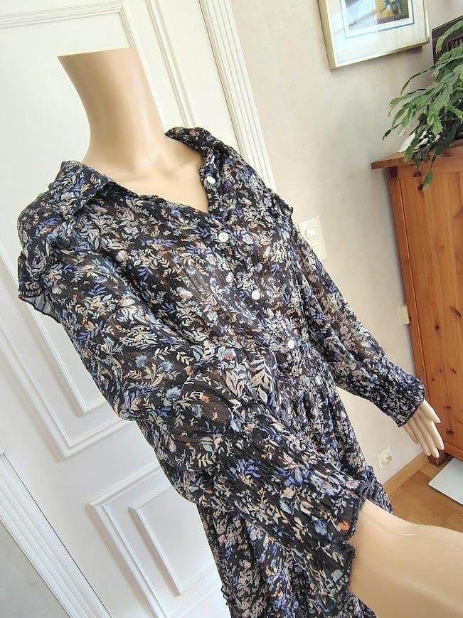 Maxi jurk van amy en clo, Kleding | Dames, Jurken, Zo goed als nieuw, Maat 42/44 (L), Zwart, Onder de knie, Verzenden