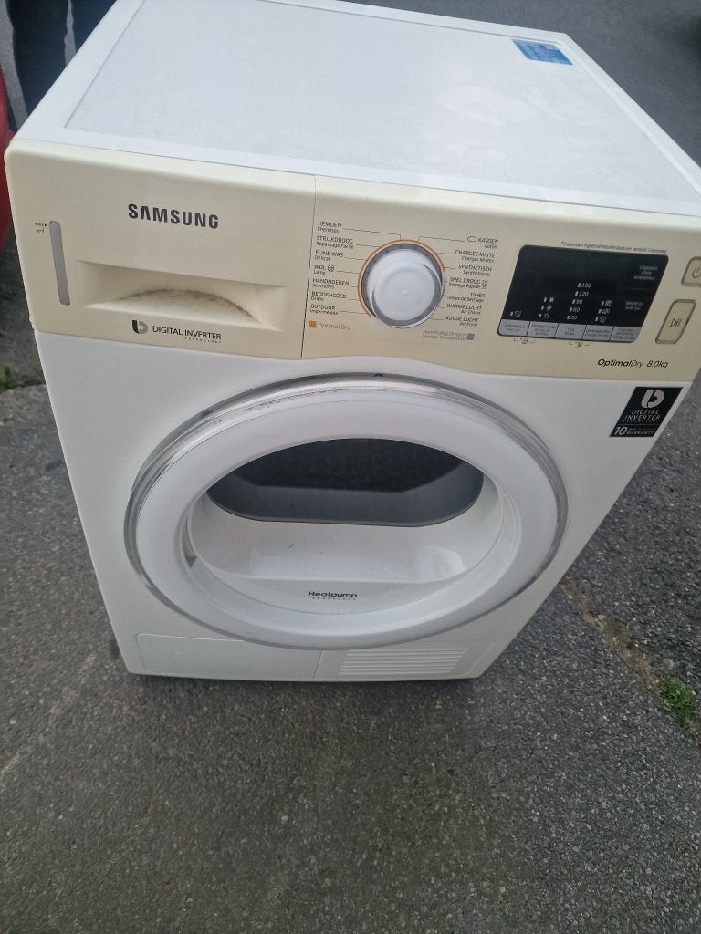 Sechoir condensation 8kg samsung A+ pompe chaleur, Classe énergétique A ou plus économe, 85 à 90 cm, Enlèvement, Utilisé