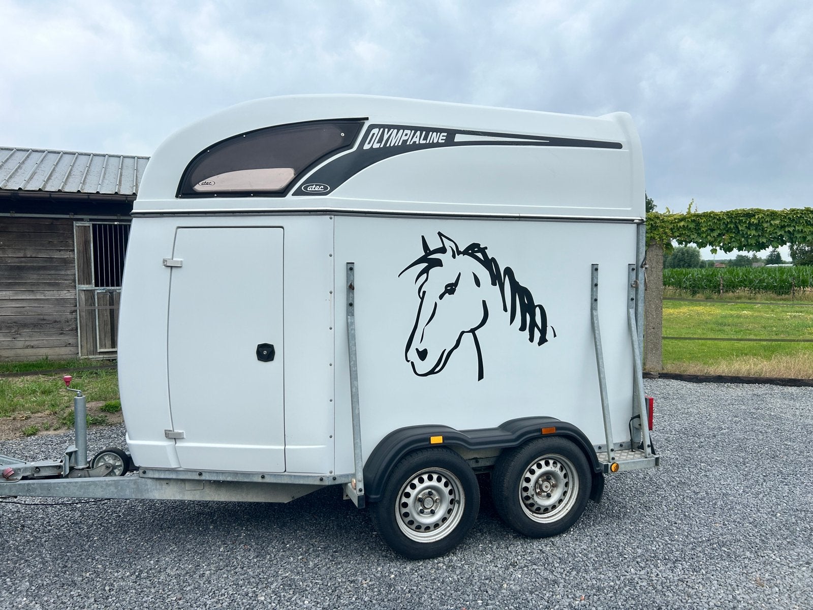 Paardentrailer Atec, Enlèvement, Comme neuf, Remorque 2 chevaux
