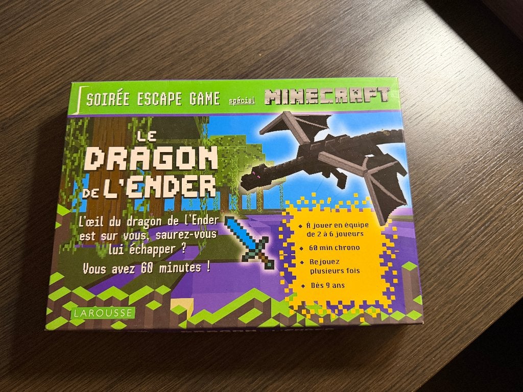Minecraft - : Le dragon de l'ender - Escape game - RARE, Enlèvement ou Envoi, Neuf
