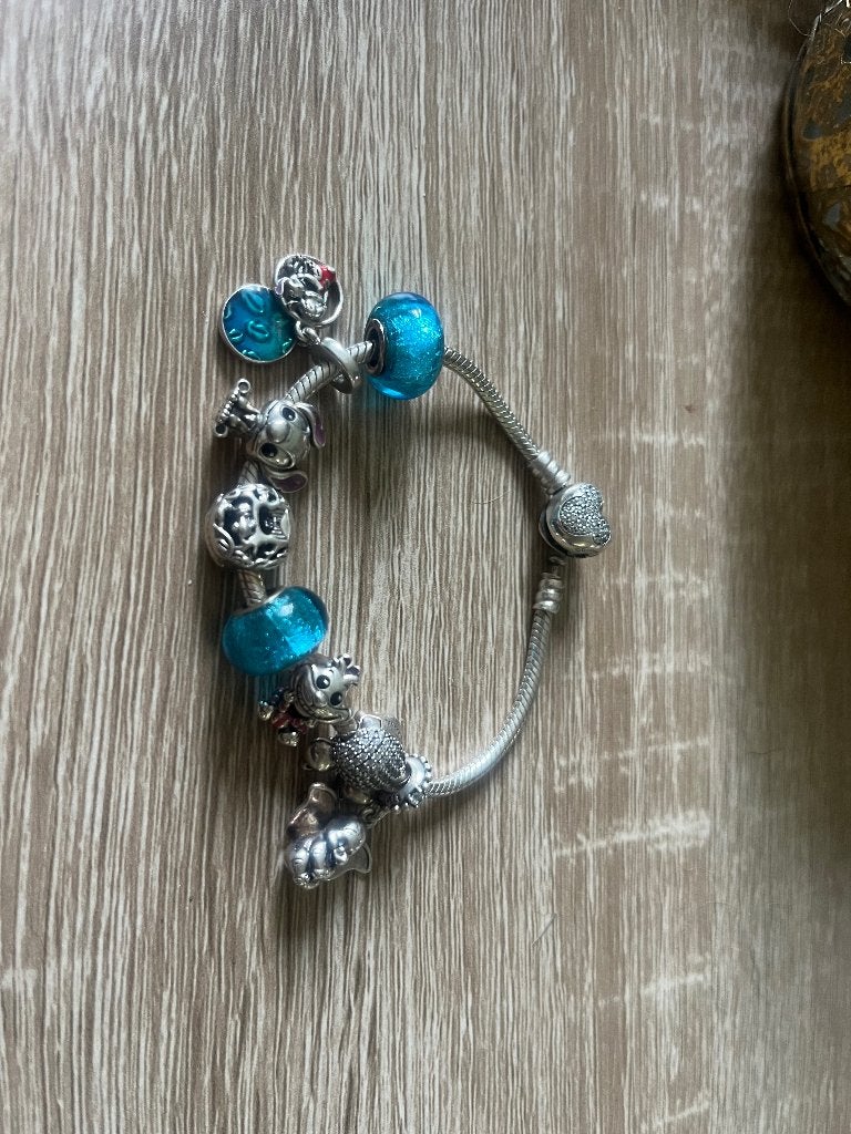 Bracelet pandora Disney certifié argent 925, Avec bracelets à breloques ou perles, Enlèvement, Utilisé, Argent
