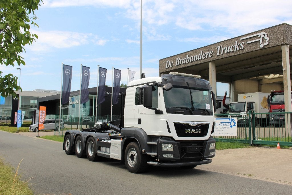 MAN TGS 35.480 8X4 - 2016 - 186.100 km - EURO 6 - container, Automaat, Euro 6, MAN, Wit