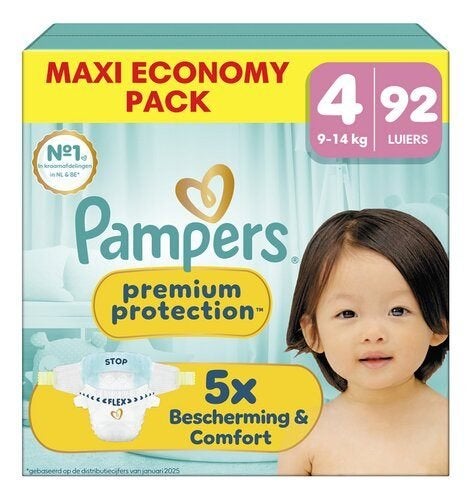 Pampers premium protection maat 4 maxi pack van 92 stuks, Ophalen, Nieuw, Overige typen, Overige merken