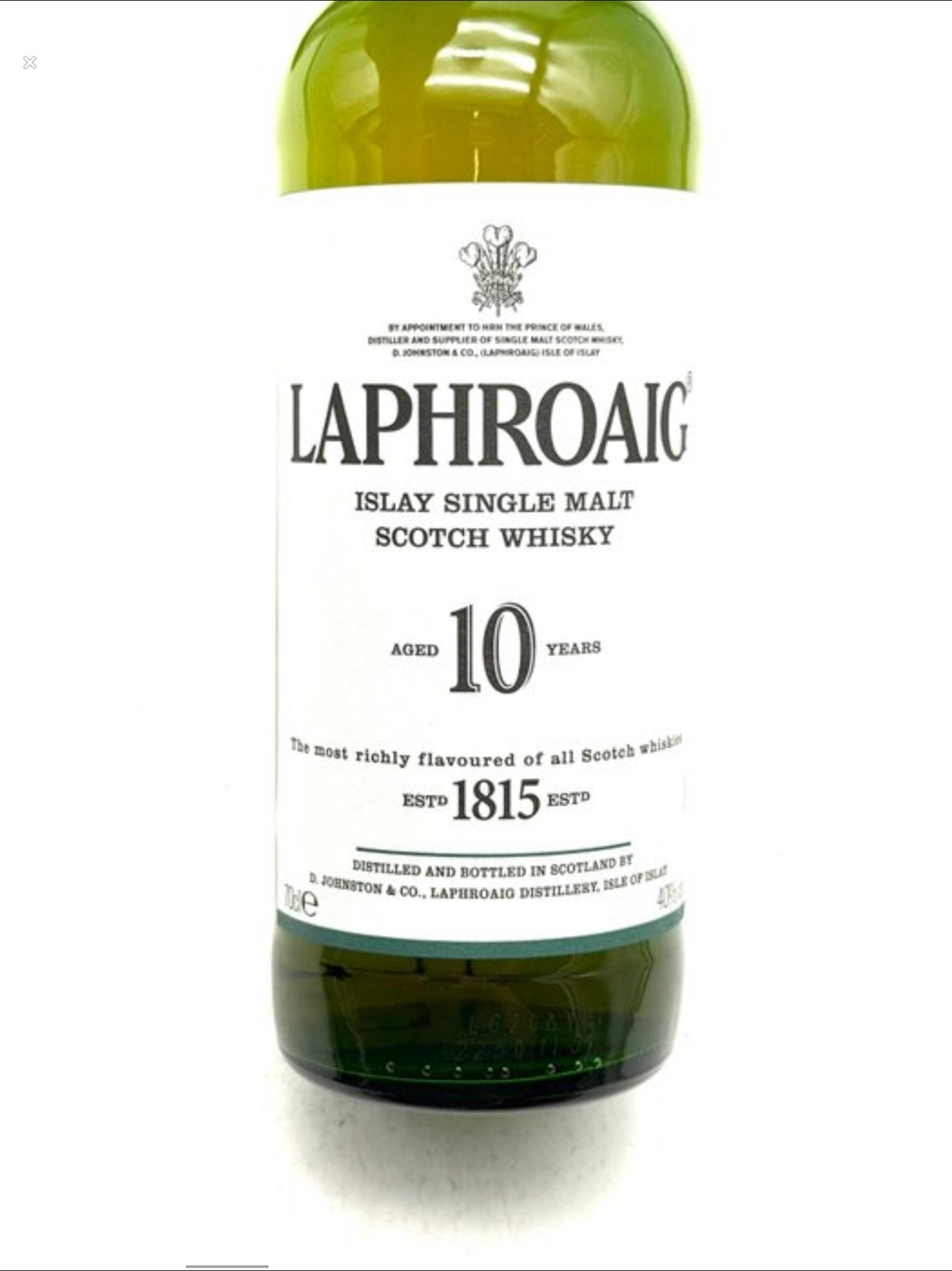 Banquette fiscale italienne vintage Laphroaig 10yo — 70cl  2, Enlèvement ou Envoi, Comme neuf, Pleine