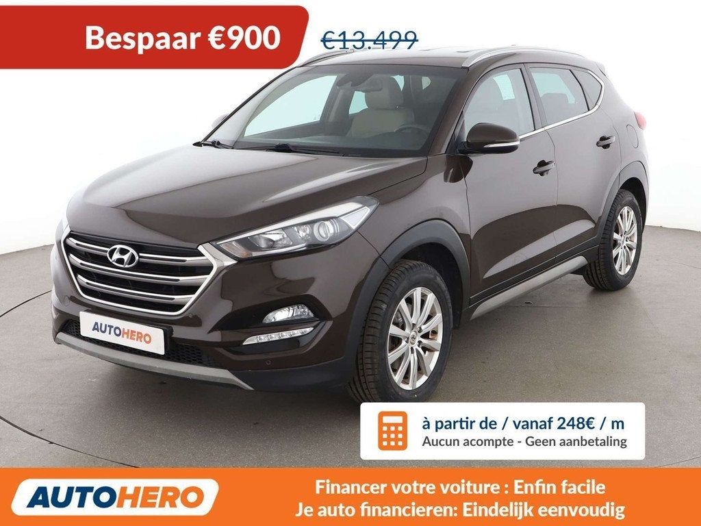 Hyundai Tucson 1.6 Classic blue 2WD (bj 2017), Voorwielaandrijving, Gebruikt, Lichtsensor, Leder