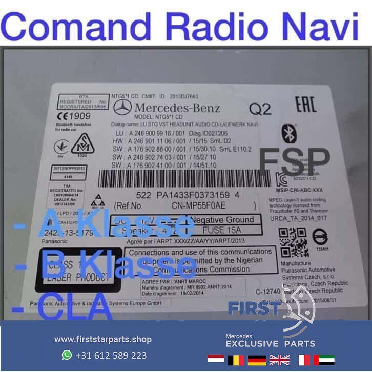 W176 Facelift Comand Radio Mercedes A Klasse Facelift NTG 5, Ophalen of Verzenden, -, -, -