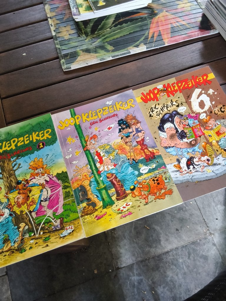 Joop Klepzeiker strips: 7 reguliere delen + 3 Specials, Eric Schreurs, Ophalen of Verzenden, Zo goed als nieuw, Meerdere stripboeken
