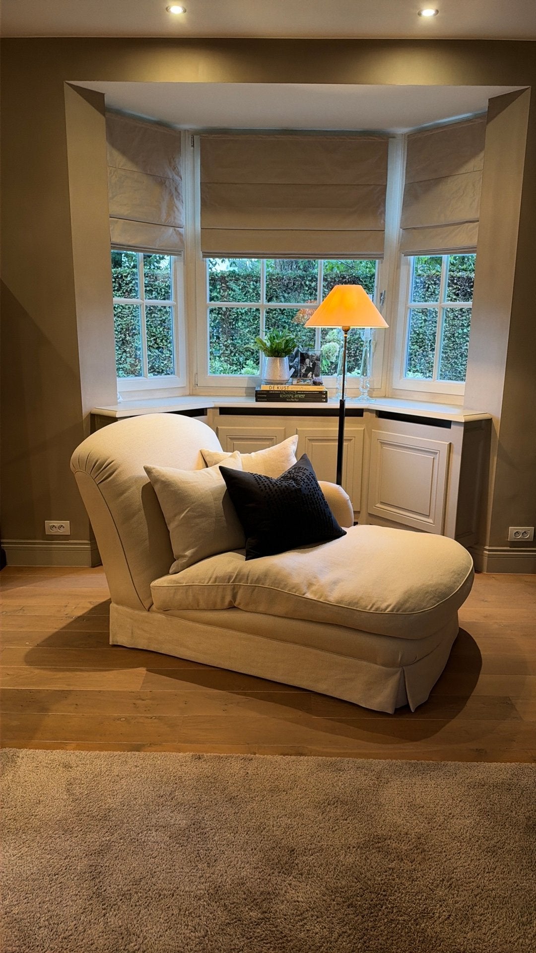 Chaise longue écru, Landelijk, Enlèvement, Tissus, 125 à 150 cm