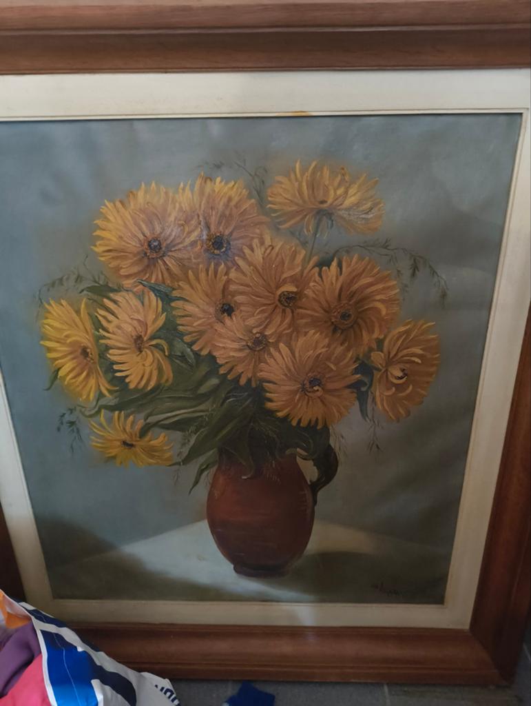 Groot schilderij van Jan Verhaert, Antiek en Kunst, Ophalen
