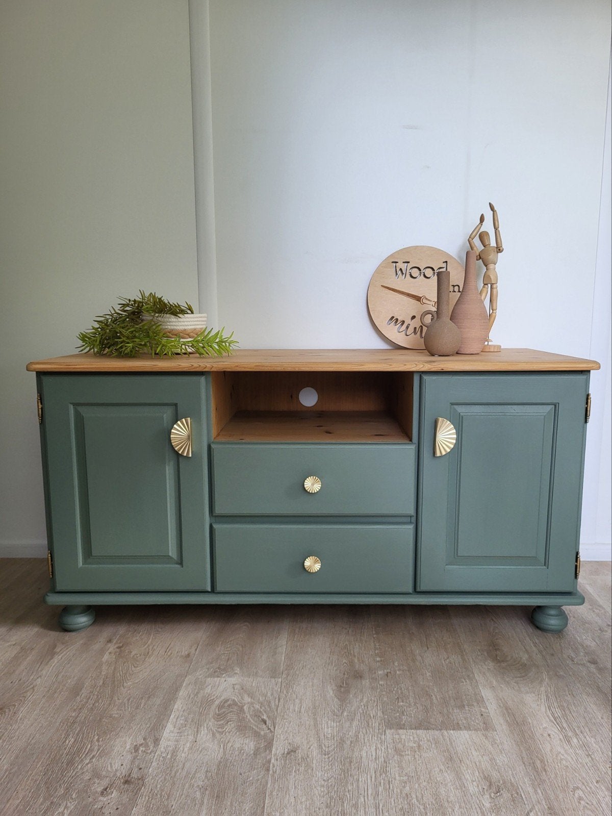 opgeknapte tv-kast dressoir, Huis en Inrichting, 100 tot 150 cm, Ophalen of Verzenden, Zo goed als nieuw, Grenenhout