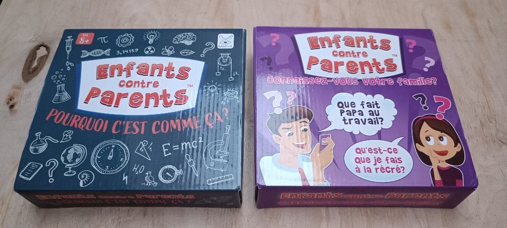 Neuf 2 jeux société enfant contre parents mieux se connaître, Enlèvement ou Envoi, Neuf