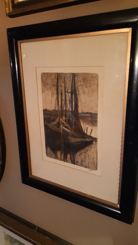 Leon Londot (Bergen, 1878 – Ukkel, 1953), Ophalen of Verzenden, Lithografie, Ingelijst