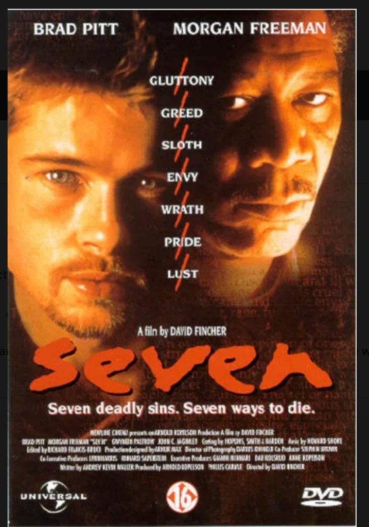 dvd Thriller Seven de David Fincher avec Brad Pitt, Enlèvement ou Envoi, Néerlandais, Thriller d'action, À partir de 16 ans