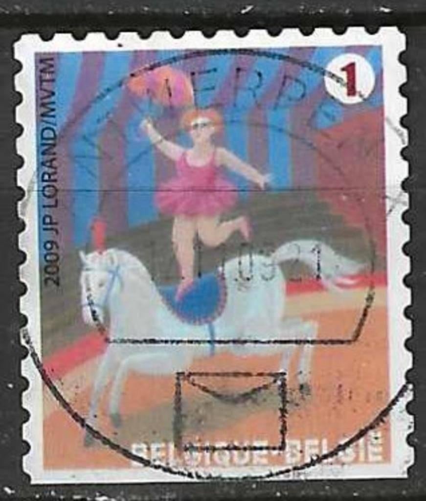 Belgie 2009 - Yvert 3918 /OBP 3937 - Het circus (ST), Postzegels en Munten, Verzenden, Gestempeld, Gestempeld