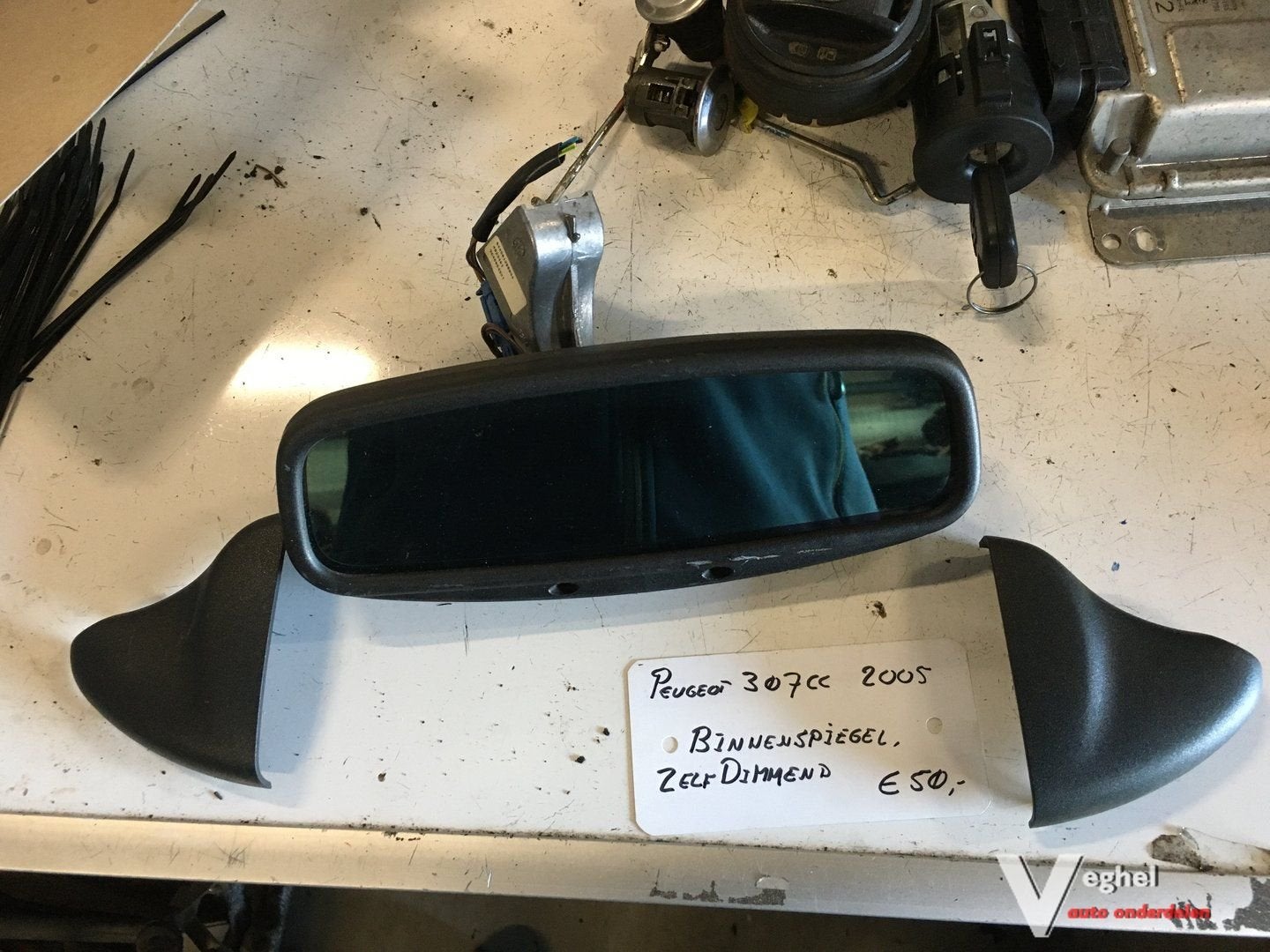 Peugeot 307 cc 2005 Binnenspiegel zelf dimmend, Auto-onderdelen, Gebruikt, -, -, Ophalen of Verzenden