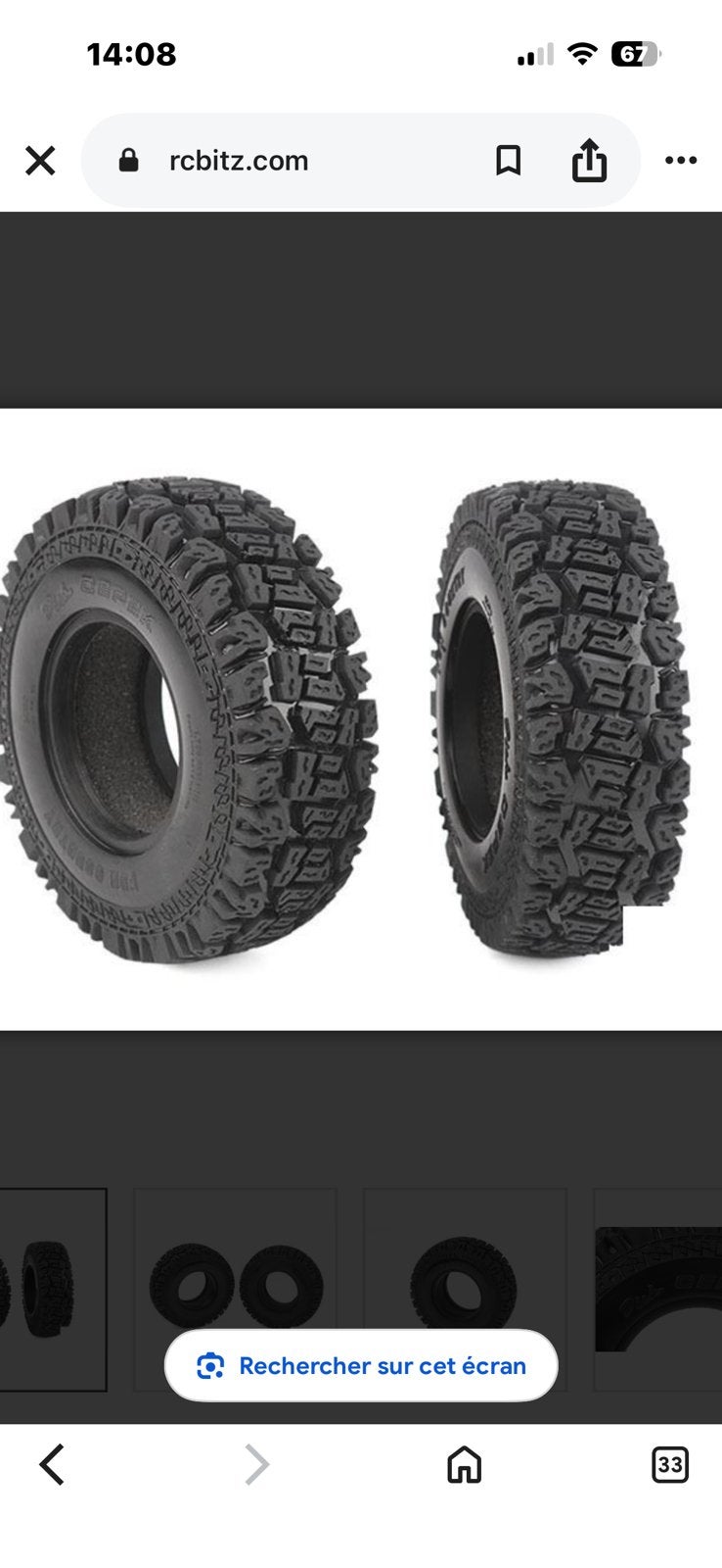 A vendre 2 paires de pneus neuf rc4wd 1.9, Enlèvement ou Envoi, Neuf, Pièce