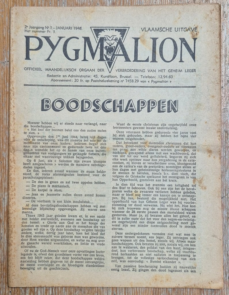 Willy Vandersteen Pygmalion 1 van 1946 WIL Suske en Wiske, Verzamelen, Ophalen of Verzenden, Suske en Wiske, Gebruikt, Overige typen