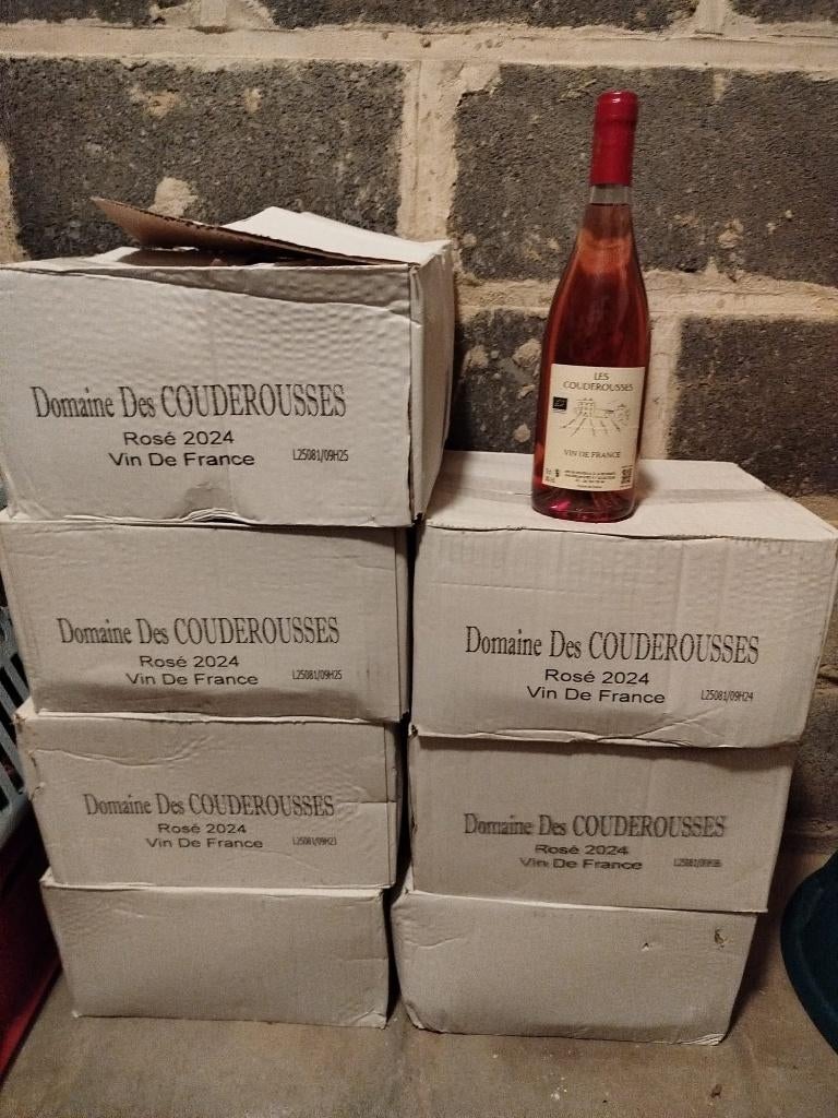 Rosé - Domaine des Couderousses 2024 - 42 bouteilles, Antiquités & Art, Enlèvement