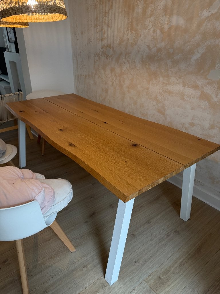 Table à manger + 6 chaises, Ophalen, Gebruikt, 200 cm of meer, 50 tot 100 cm