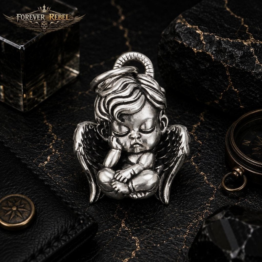 Angel on Strike Hanger - 925 Zilver, Handtassen en Accessoires, Kettinghangers, Verzenden, Nieuw, Kruis of Symbool, Zilver