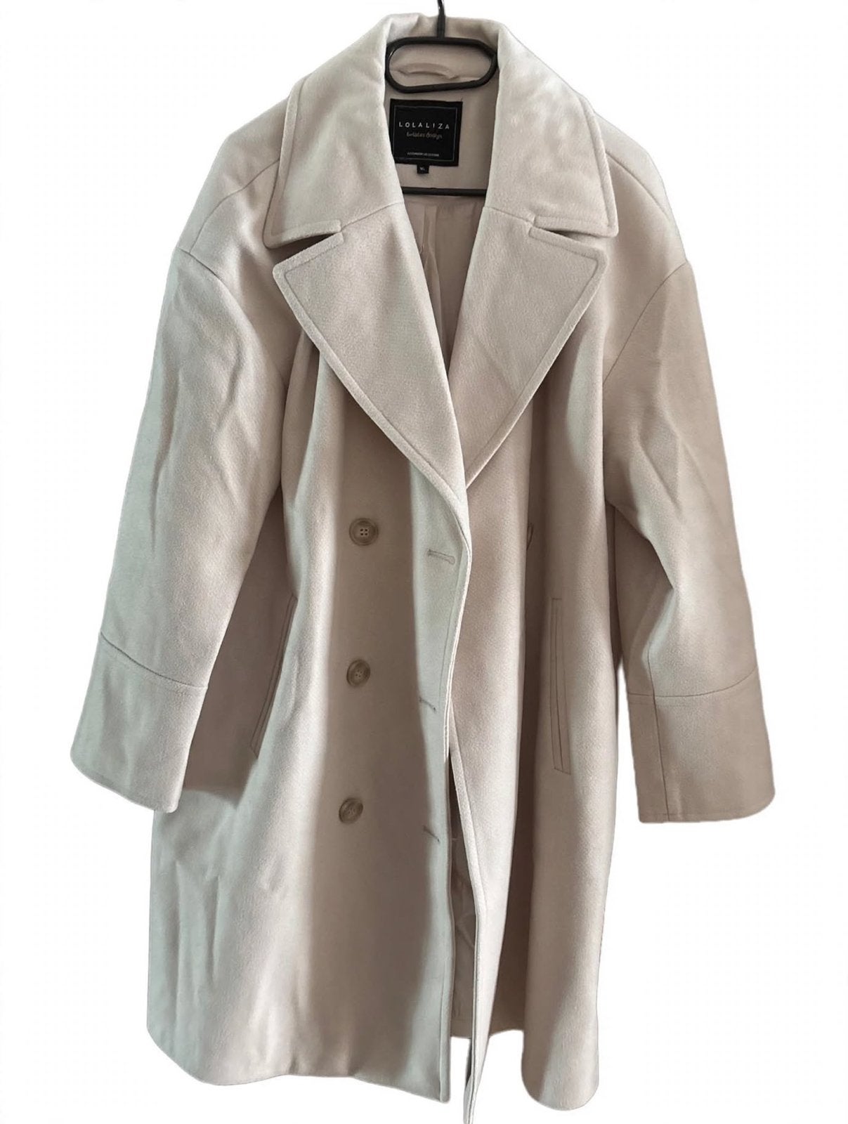 Stoffen dames mantel, Ophalen of Verzenden, Zo goed als nieuw, Beige