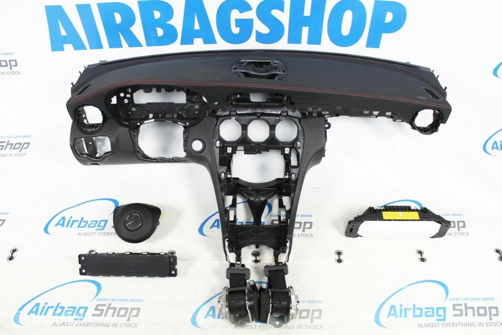 Airbag set Dashboard rode stiksels Mercedes C klasse, Auto-onderdelen