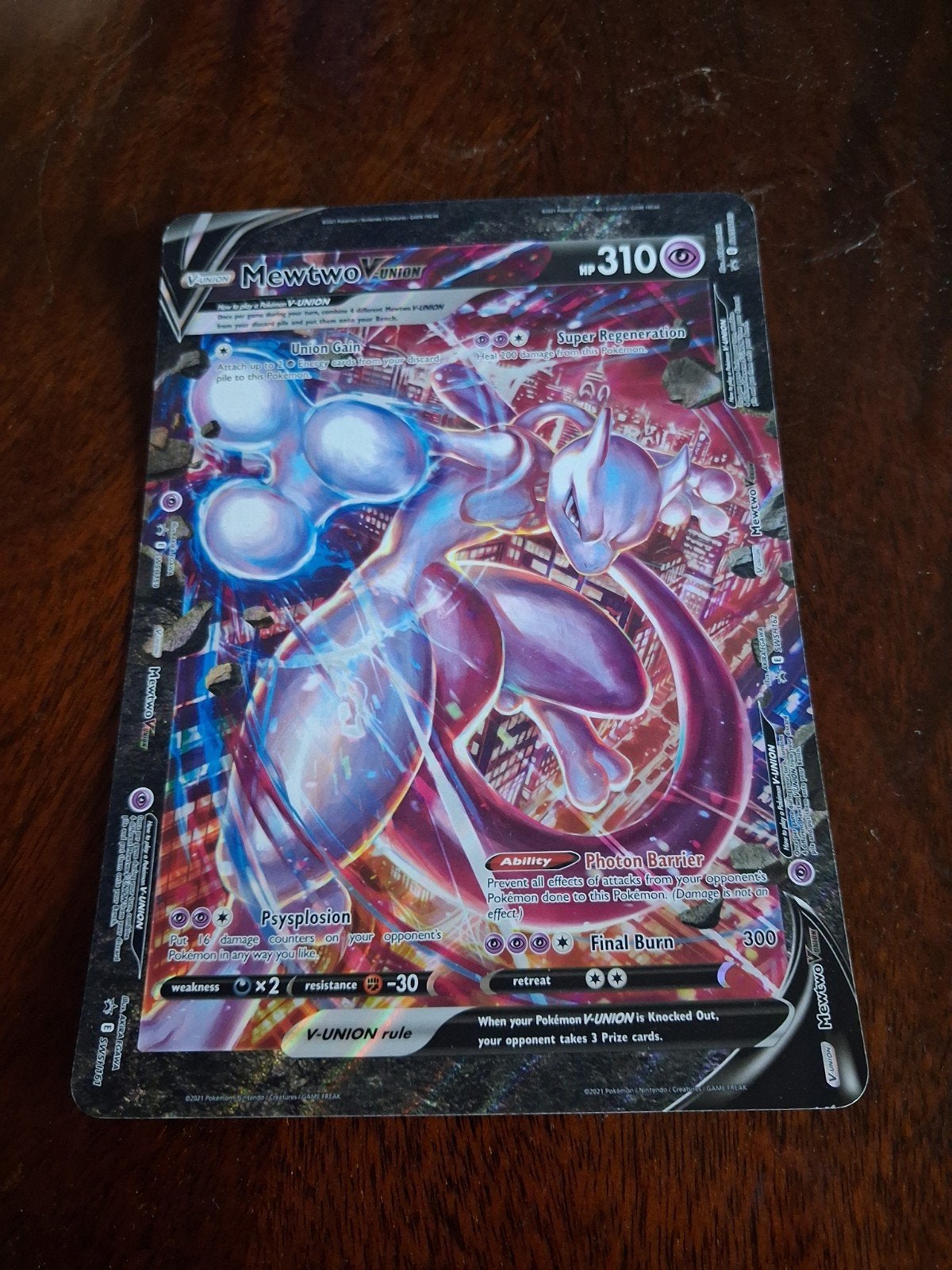 pokemonkaart Mewtwo V union, Ophalen of Verzenden