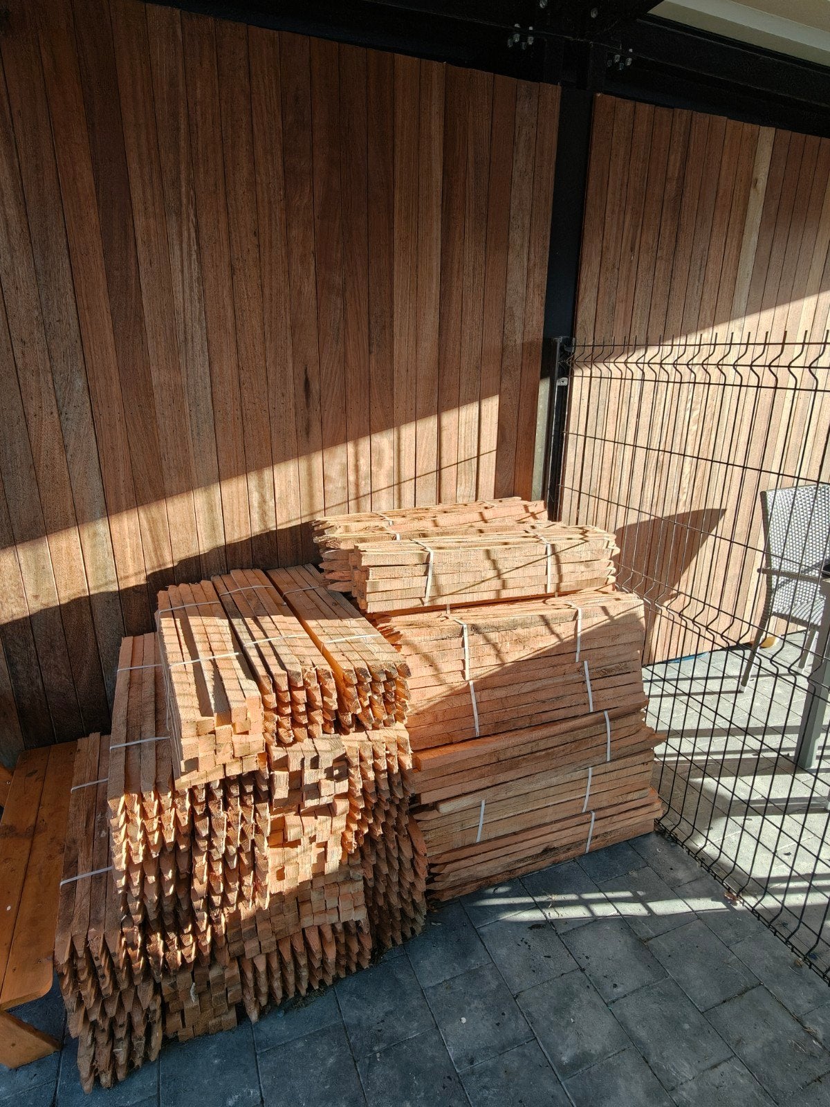 Piketten hardhout 3x3x80, Ophalen, Hardhout