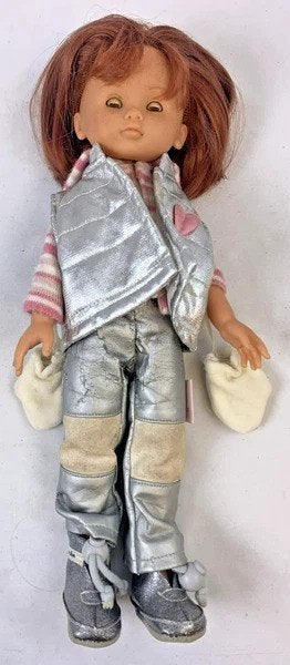 Corolle Les Chéries Modepop met rood haar en zilveren outfit, Verzamelen, Verzenden, Zo goed als nieuw, Pop