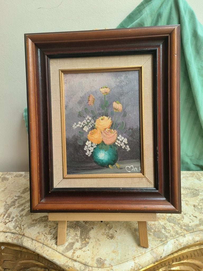 Schilderijtje van stilleven op doek (40cm op 34cm), Antiek en Kunst, Kunst | Schilderijen | Klassiek, Ophalen, Doek, Stilleven