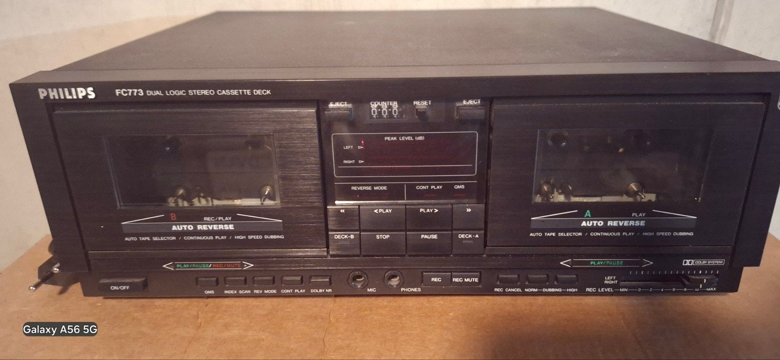 PHILIPS FC 773 Dual Cassettedeck, Ophalen of Verzenden, Dubbel, Philips