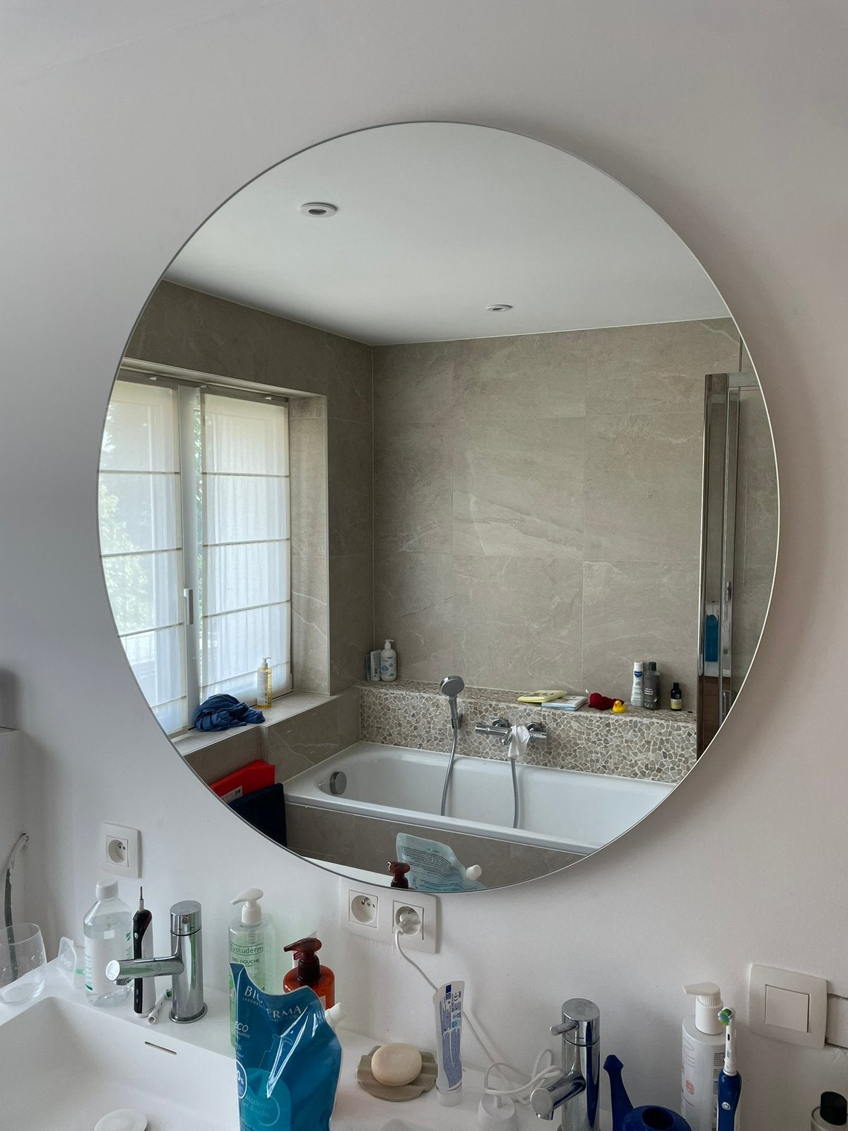 Miroir lumineux rond 1m, Enlèvement, Neuf, Rond, 100 à 125 cm