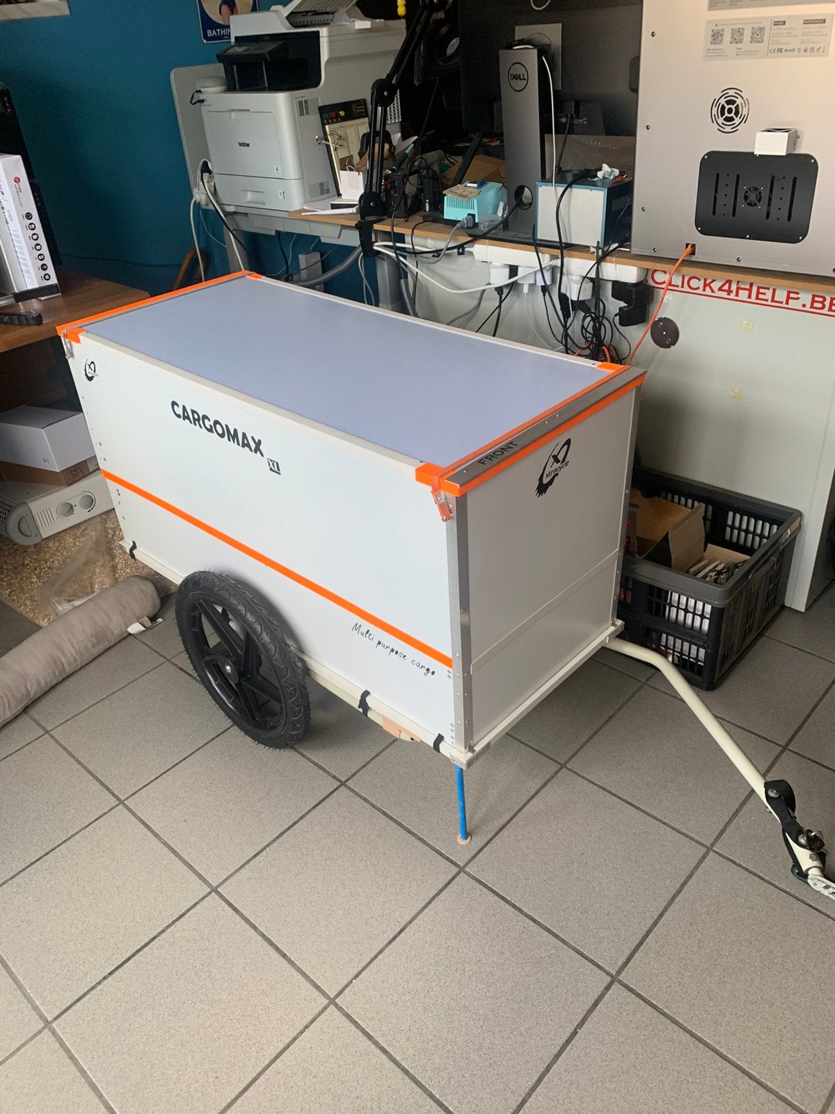 Fiets aanhangwagen aluminium, Fietsen en Brommers, Ophalen, Zo goed als nieuw