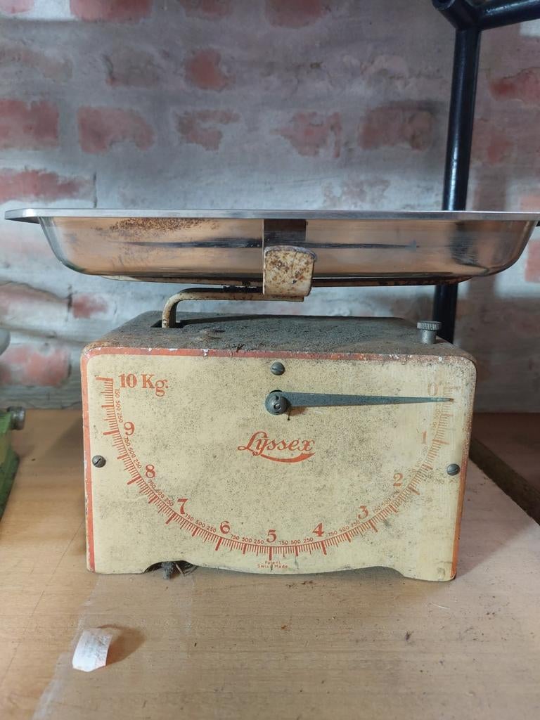 Vintage Lyssex keukenweegschaal 10 kg, Ophalen