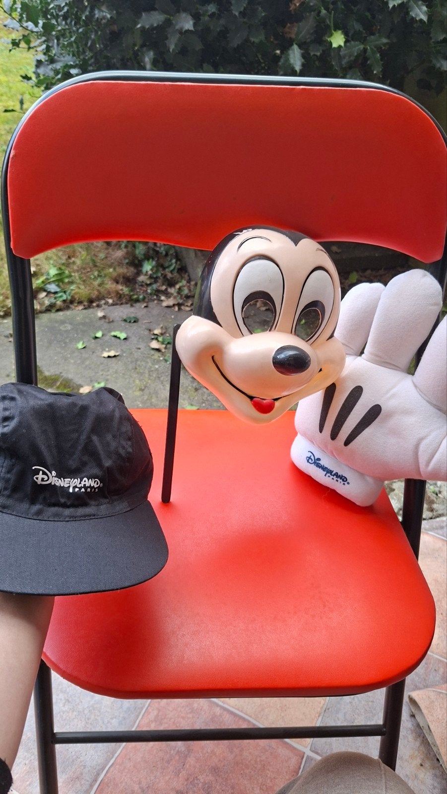 Vintage Mickey Mouse masker, pet en handschoenen, Ophalen of Verzenden, Mickey Mouse