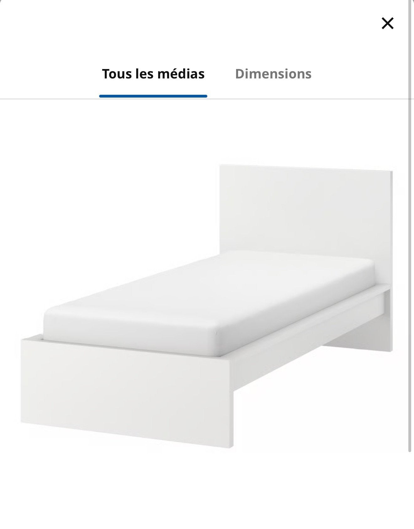 Lit simple 1 place ikea, Enlèvement, Comme neuf