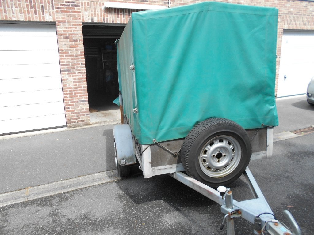 Te koop aanhangwagen enkel as met huif in goede staat, Auto diversen, Aanhangers en Bagagewagens, Ophalen, Zo goed als nieuw