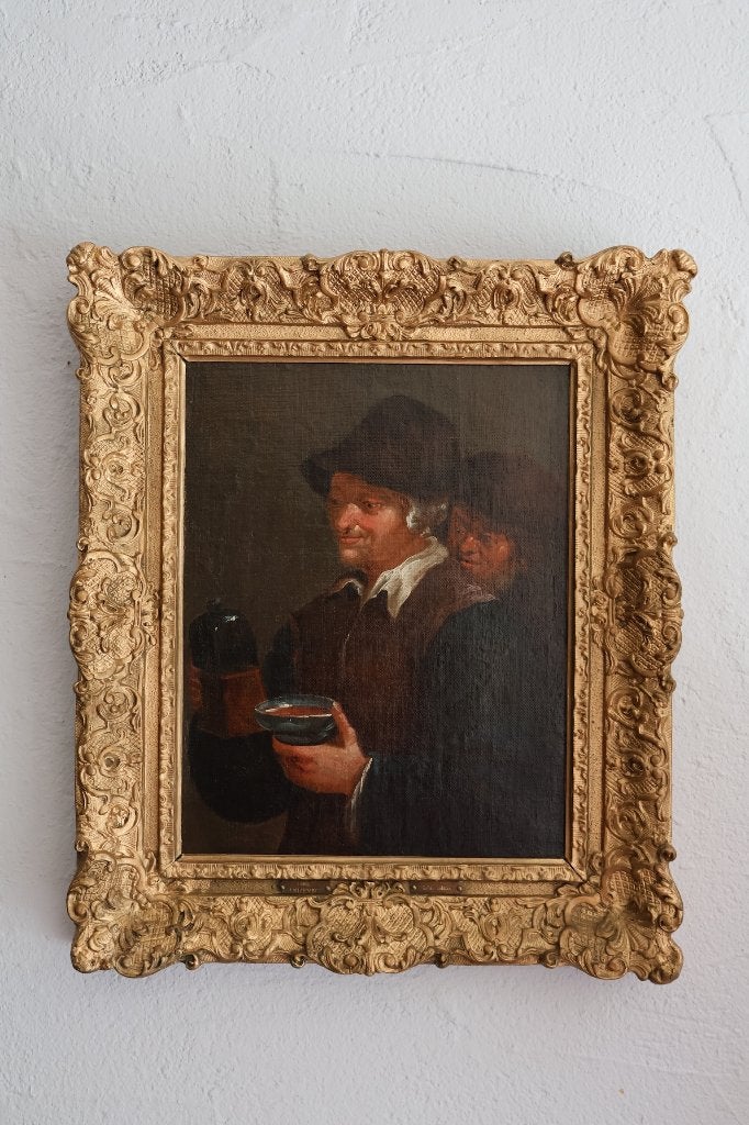 Peinture à l'huile ancienne École hollandaise, XVIIIe siècle, Antiquités & Art, Art | Peinture | Classique, Portrait ou Personnes