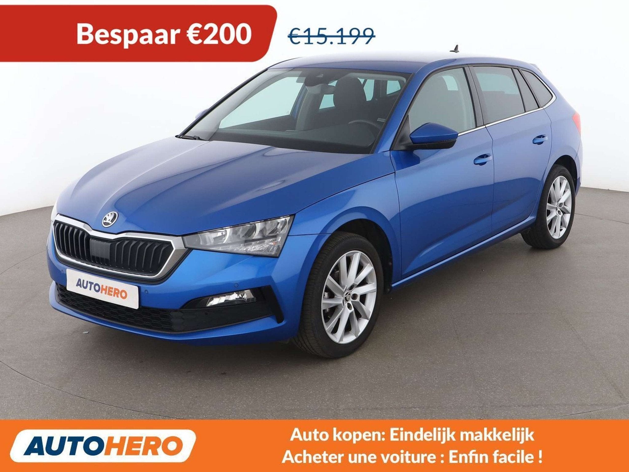 Skoda Scala 1.0 TSI Ambition (bj 2022), Auto's, Skoda, Voorwielaandrijving, Gebruikt, 95 pk, https://public.car-pass.be/vhr/ab500a26-7eb6-49c7-b664-1099fbd89277