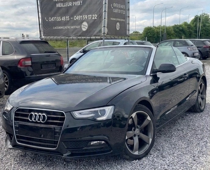 Audi A5 Cabrio 2.0TDI, 2013, Auto's, Zwart, Cabriolet, Zwart, Leder