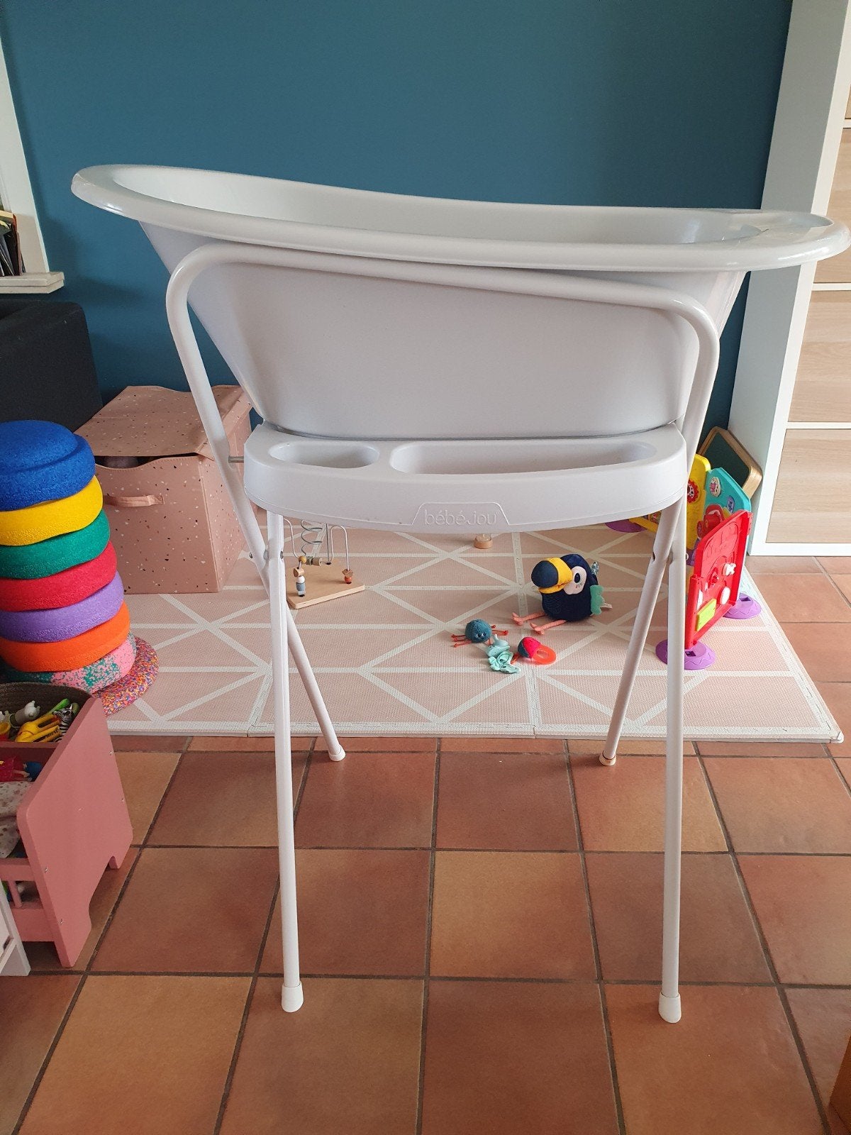 Babyjou badje + badstaander, Enlèvement, Utilisé, Standard, Bébé-jou