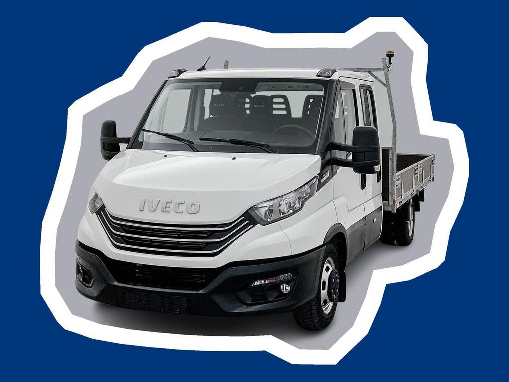 Iveco Daily 35C18H 3.0 Open laadbak 179pk Automaat Dubbele c, Auto's, Automaat, Iveco, Cruise Control, Wit