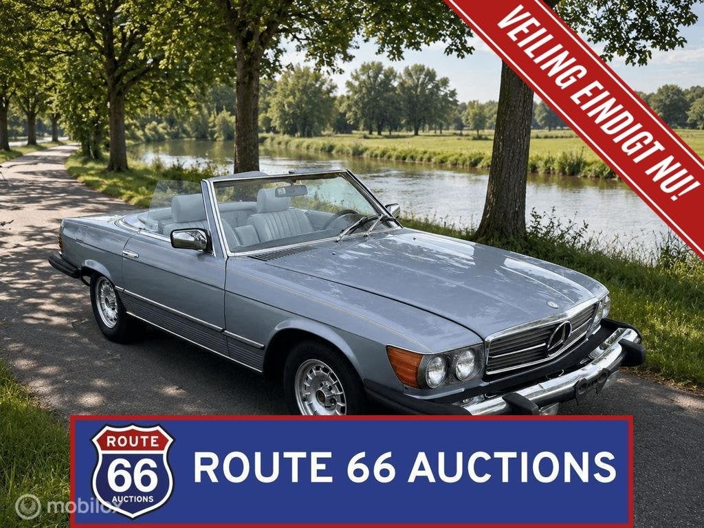 Mercedes-Benz 380 SL | 1982 | Route 66 Auctions, Auto's, Zwart, Mercedes-Benz, Bedrijf, Handgeschakeld