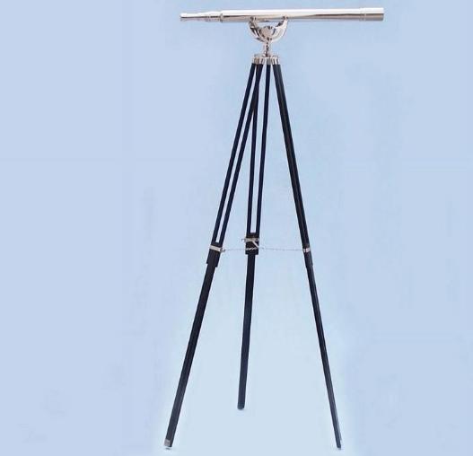 Vloer Staande - Chrome Galileo Telescoop 65'' Nautisch decor, Antiek en Kunst, Curiosa en Brocante, Ophalen of Verzenden
