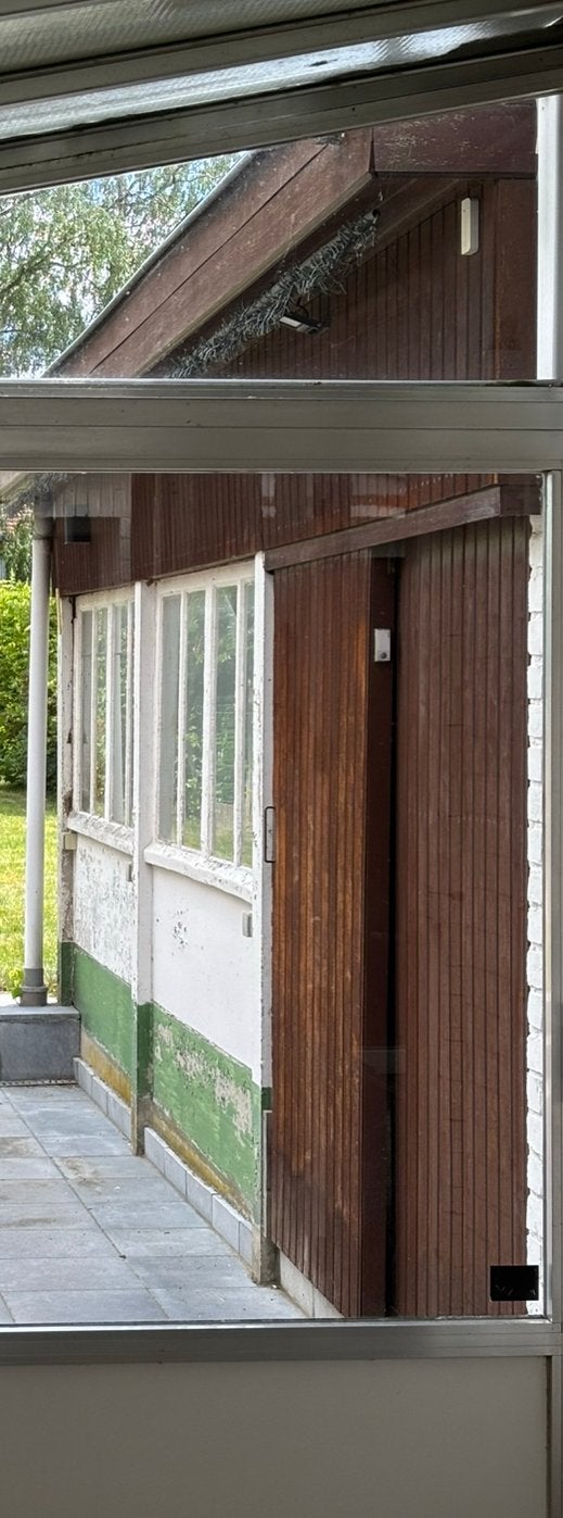 Gratis houten schuifdeur en paneel, Tuin en Terras, Ophalen, Zo goed als nieuw