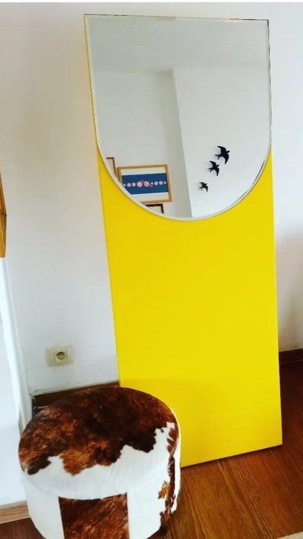 handgemaakte spiegel, Ophalen, Minder dan 50 cm, Zo goed als nieuw, 150 tot 200 cm
