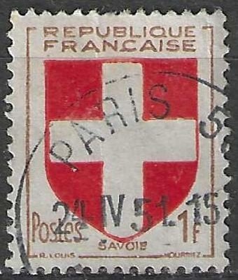 France 1949 - Yvert 836 - Armoiries des province - Sav (ST), Envoi, Affranchi