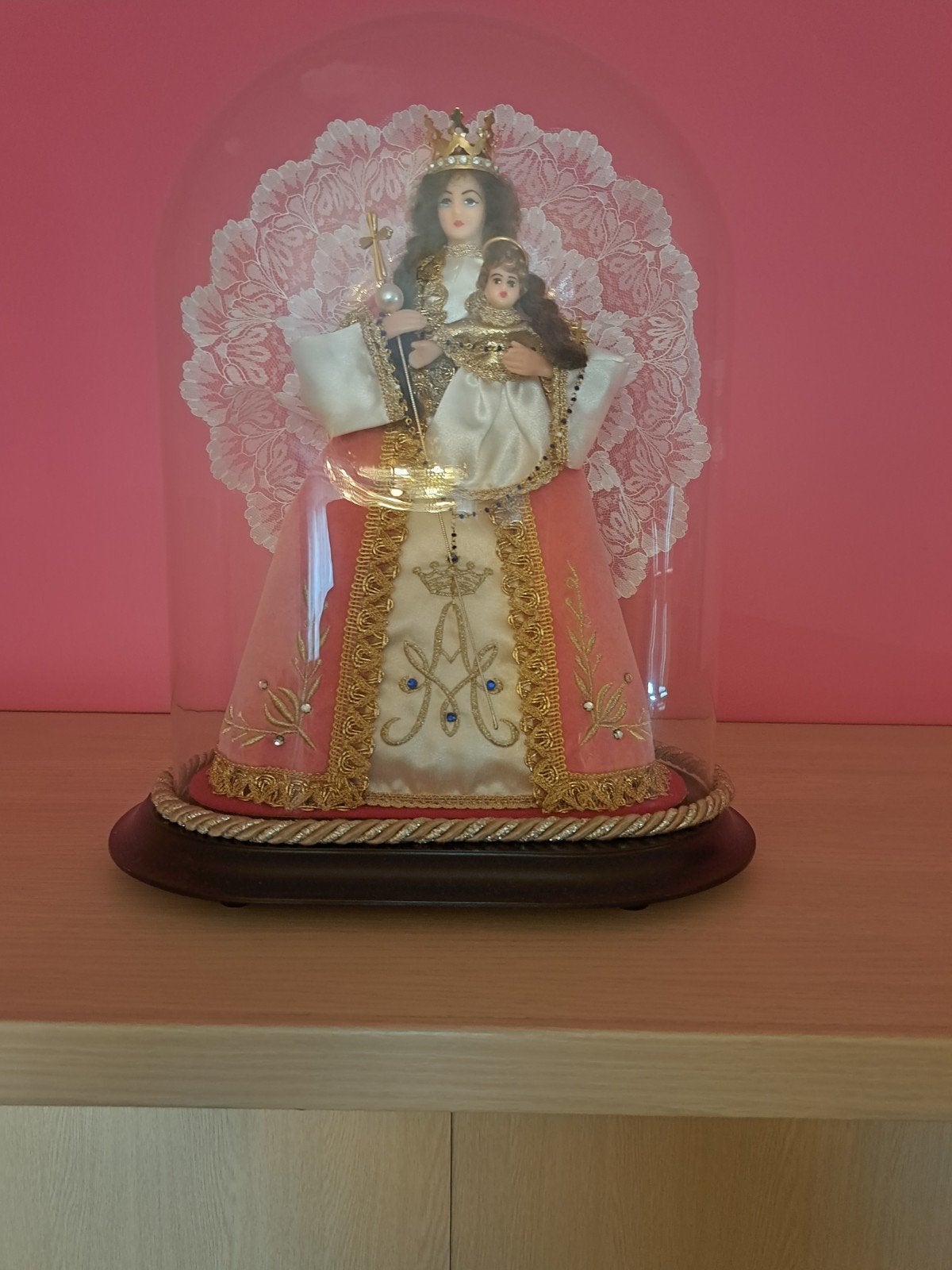 moeder maria met kind onder stolp, Ophalen of Verzenden