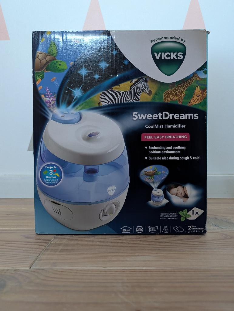 Vicks Ultrasone Luchtbevochtiger Sweet Dreams, Ophalen, Zo goed als nieuw, Overige typen